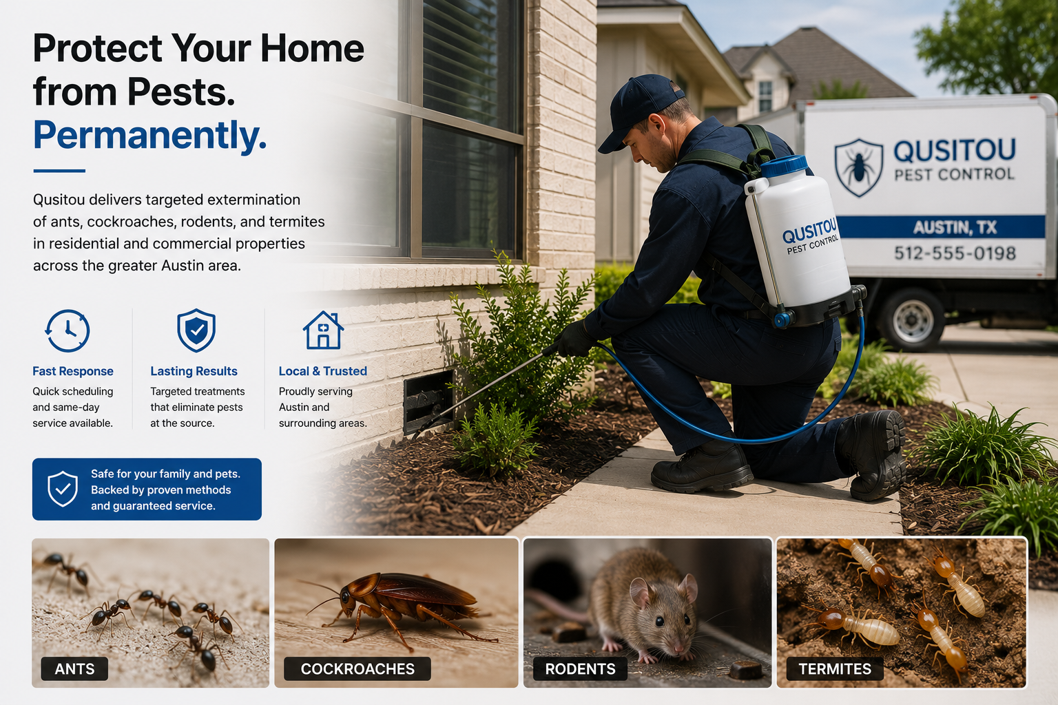 Professional pest control technician