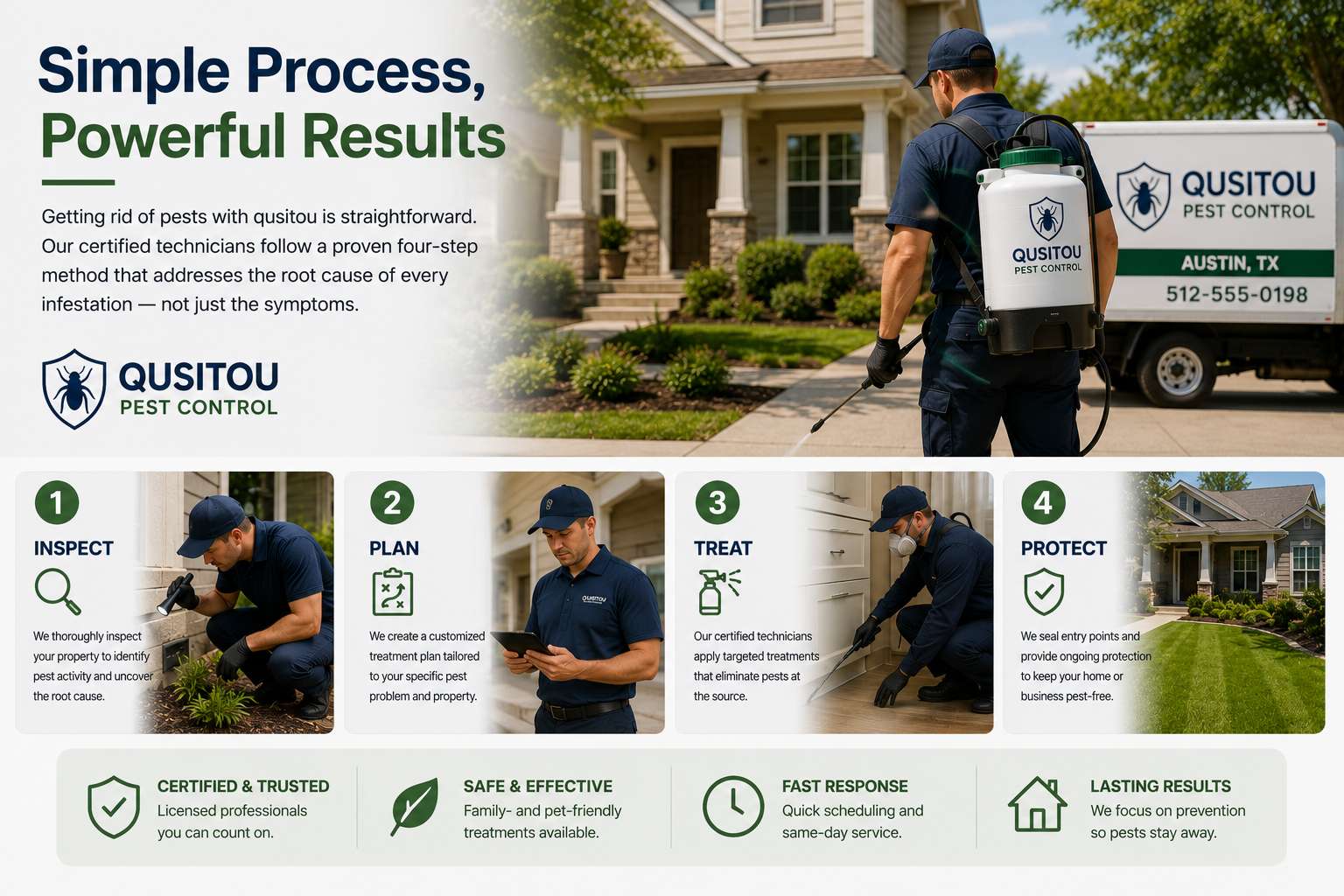 Technician performing pest inspection